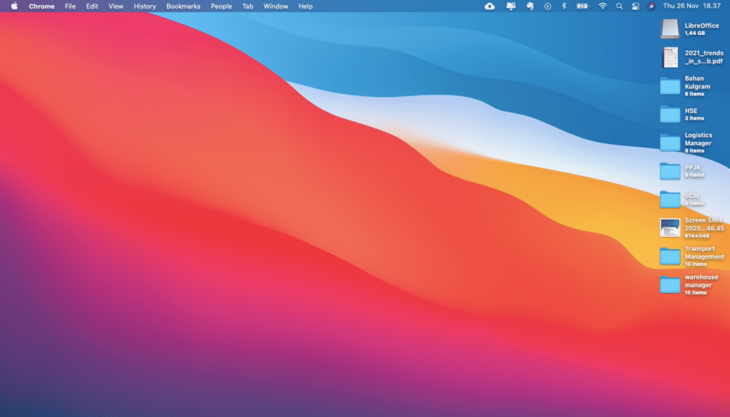 Tampilan Desktop MacOS Big Sur