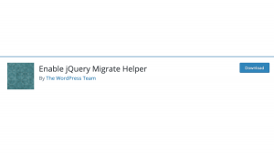 Plugin Enable JQuery Migrate Helper